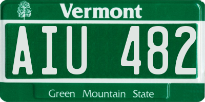 VT license plate AIU482