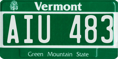 VT license plate AIU483