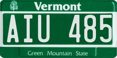 VT license plate AIU485