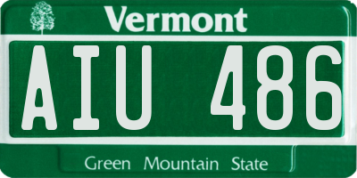VT license plate AIU486