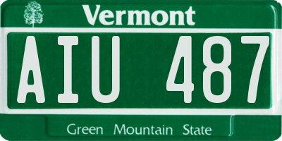 VT license plate AIU487