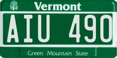 VT license plate AIU490