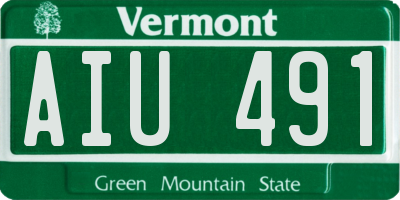 VT license plate AIU491