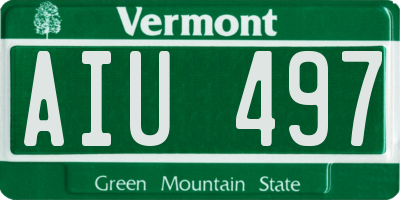 VT license plate AIU497