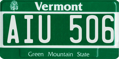 VT license plate AIU506