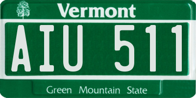 VT license plate AIU511