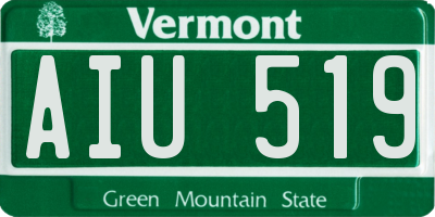 VT license plate AIU519