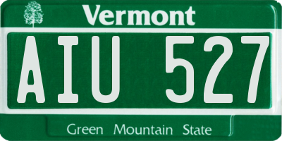 VT license plate AIU527