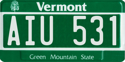 VT license plate AIU531