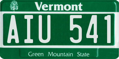 VT license plate AIU541