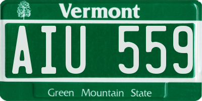 VT license plate AIU559