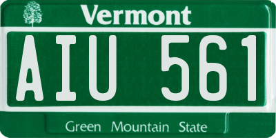 VT license plate AIU561