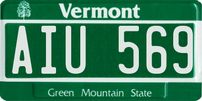 VT license plate AIU569