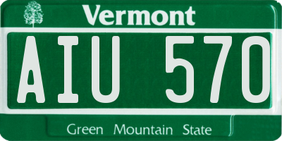 VT license plate AIU570