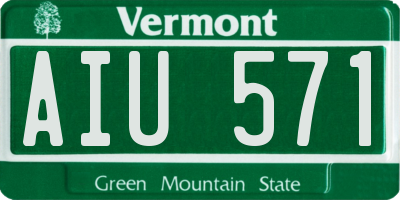VT license plate AIU571