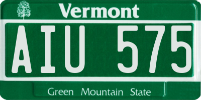 VT license plate AIU575
