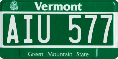 VT license plate AIU577