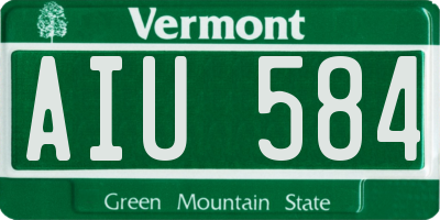 VT license plate AIU584
