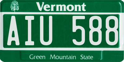 VT license plate AIU588