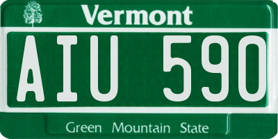 VT license plate AIU590