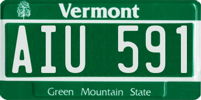 VT license plate AIU591