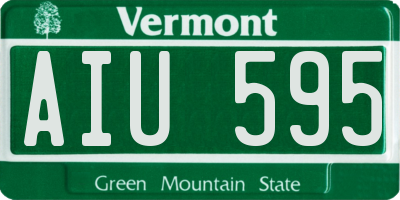 VT license plate AIU595