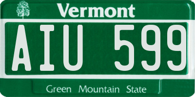 VT license plate AIU599