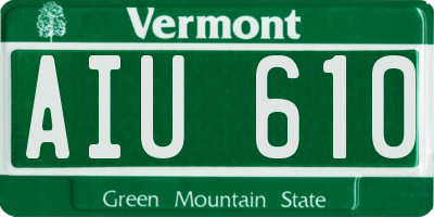 VT license plate AIU610