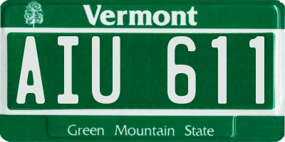 VT license plate AIU611