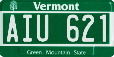 VT license plate AIU621