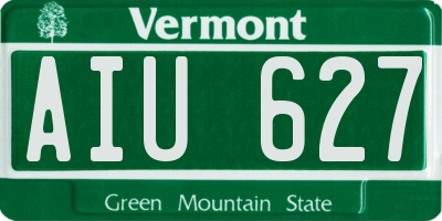 VT license plate AIU627