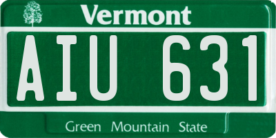 VT license plate AIU631