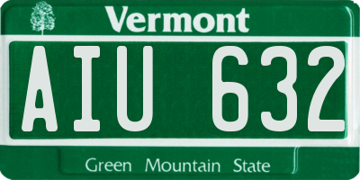 VT license plate AIU632