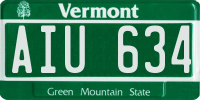 VT license plate AIU634