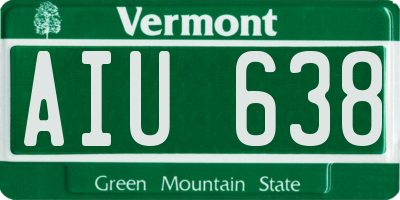VT license plate AIU638