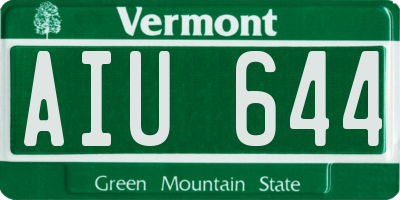 VT license plate AIU644