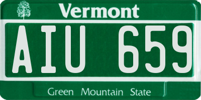 VT license plate AIU659