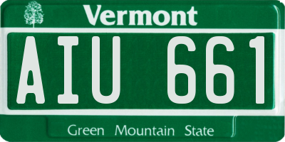 VT license plate AIU661