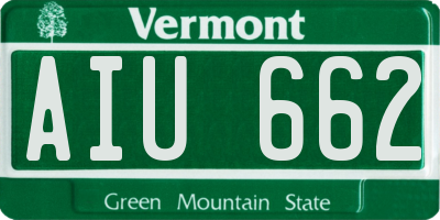 VT license plate AIU662