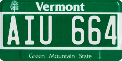 VT license plate AIU664