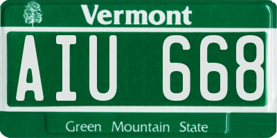 VT license plate AIU668