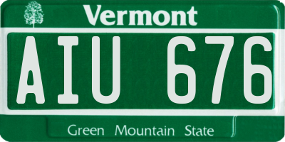 VT license plate AIU676