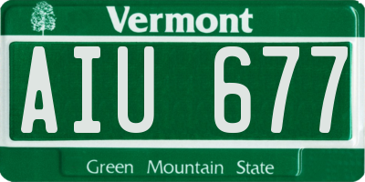 VT license plate AIU677