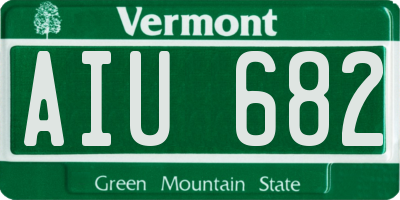 VT license plate AIU682