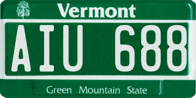VT license plate AIU688