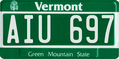 VT license plate AIU697