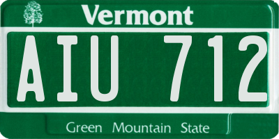VT license plate AIU712