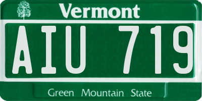 VT license plate AIU719
