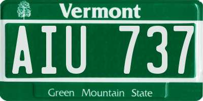 VT license plate AIU737