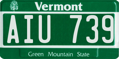 VT license plate AIU739